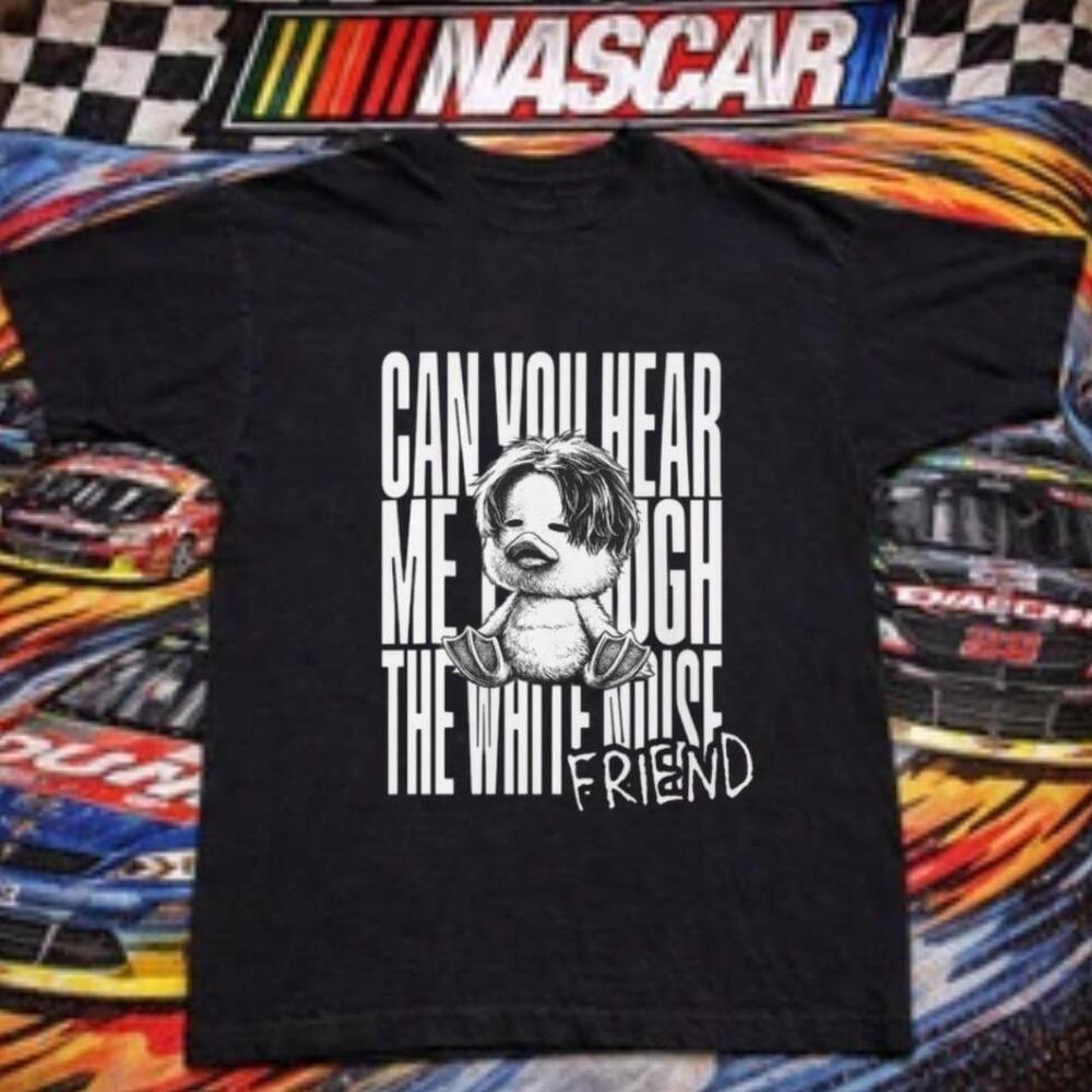 Gildan Black T Shirt Black Can You Hear Me Through The White Noise T Shirt